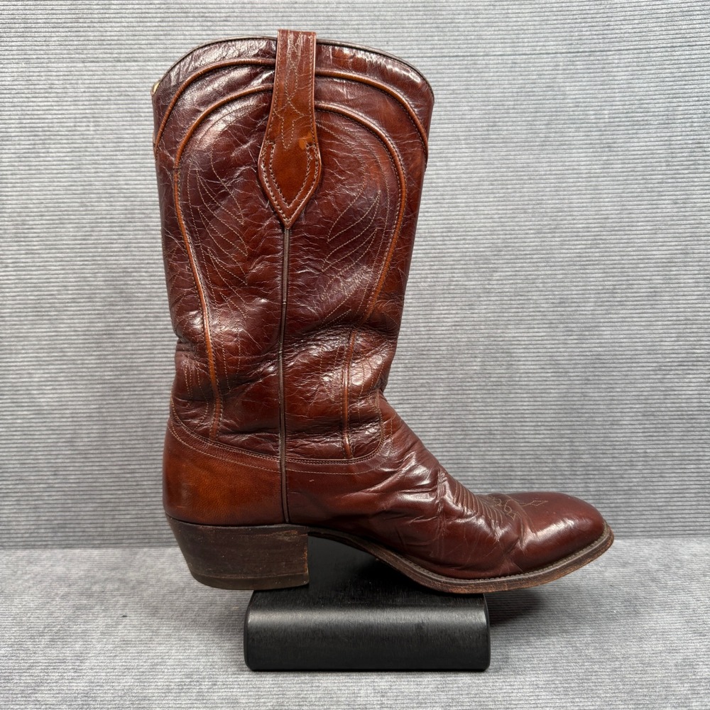 Dan Post Mens Brown Leather Cowboy Western Boots Made in Spain 6683 10 D